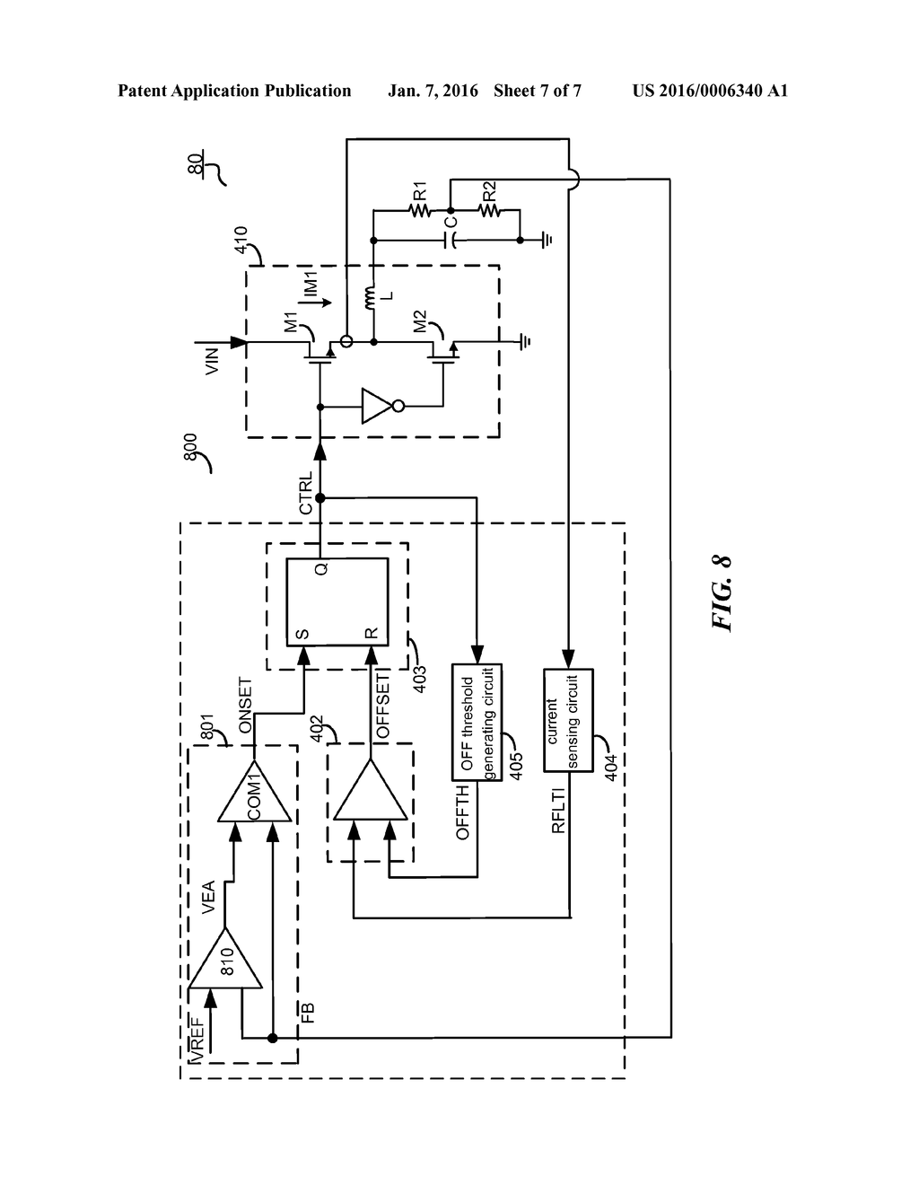 CONTROL CIRCUIT AND ASSOCIATED METHOD FOR SWITCHING CONVERTER - diagram, schematic, and image 08