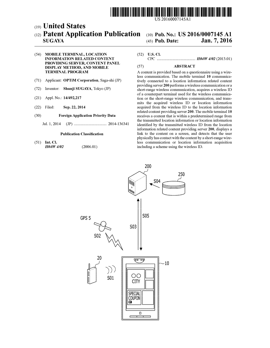 MOBILE TERMINAL, LOCATION INFORMATION RELATED CONTENT PROVIDING SERVER,     CONTENT PANEL DISPLAY METHOD, AND MOBILE TERMINAL PROGRAM - diagram, schematic, and image 01