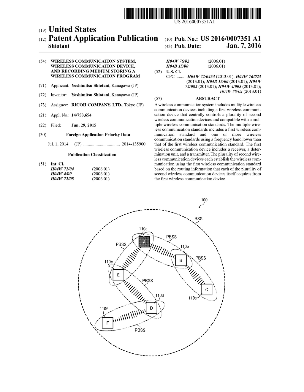 WIRELESS COMMUNICATION SYSTEM, WIRELESS COMMUNICATION DEVICE, AND     RECORDING MEDIUM STORING A WIRELESS COMMUNICATION PROGRAM - diagram, schematic, and image 01