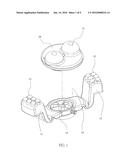 Massage Head Unit with Axle and Asymmetric Cantilever diagram and image