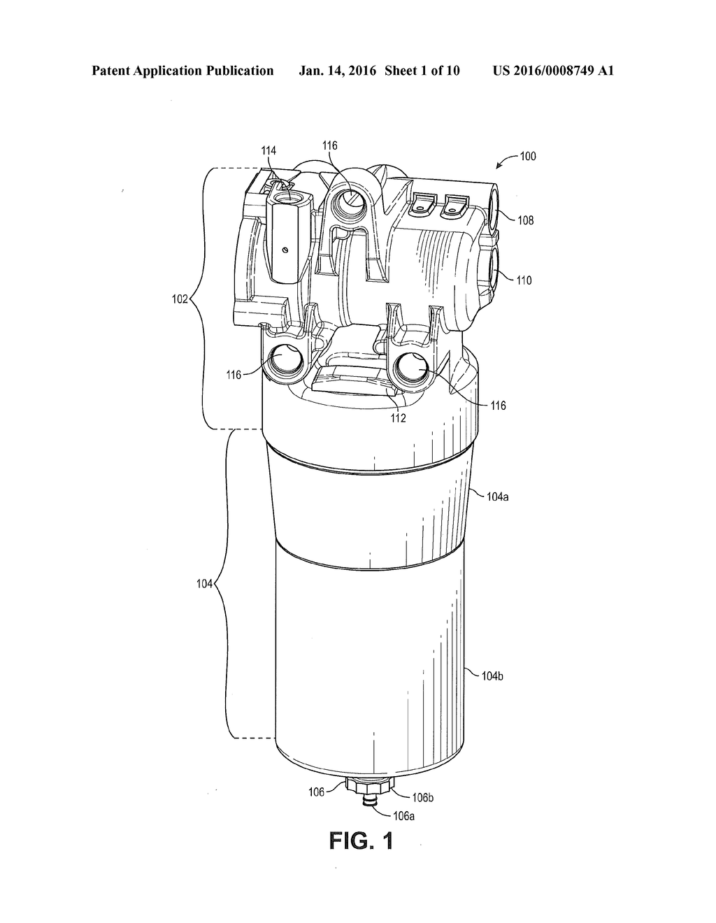 Fuel Water Separator Having Filter and Sensor - diagram, schematic, and image 02