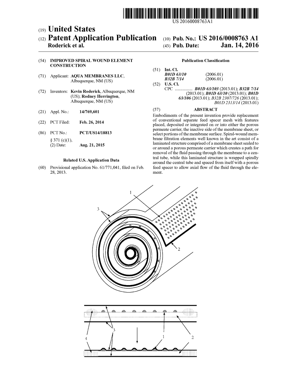 Improved Spiral Wound Element Construction - diagram, schematic, and image 01