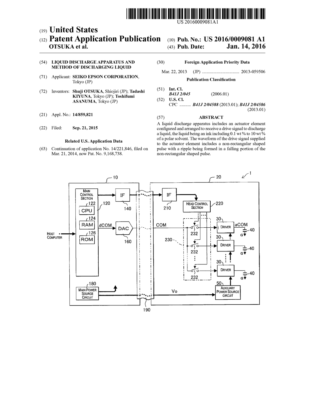 LIQUID DISCHARGE APPARATUS AND METHOD OF DISCHARGING LIQUID - diagram, schematic, and image 01