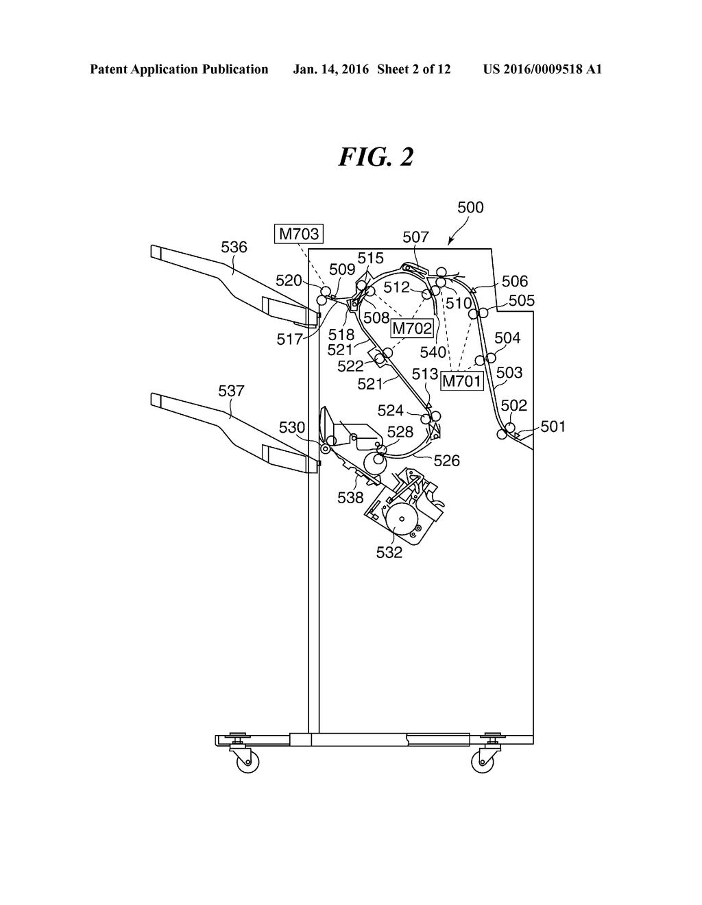 SHEET PROCESSING APPARATUS HAVING POST-PROCESSING SECTION, AND IMAGE     FORMING APPARATUS HAVING THE SHEET PROCESSING APPARATUS - diagram, schematic, and image 03