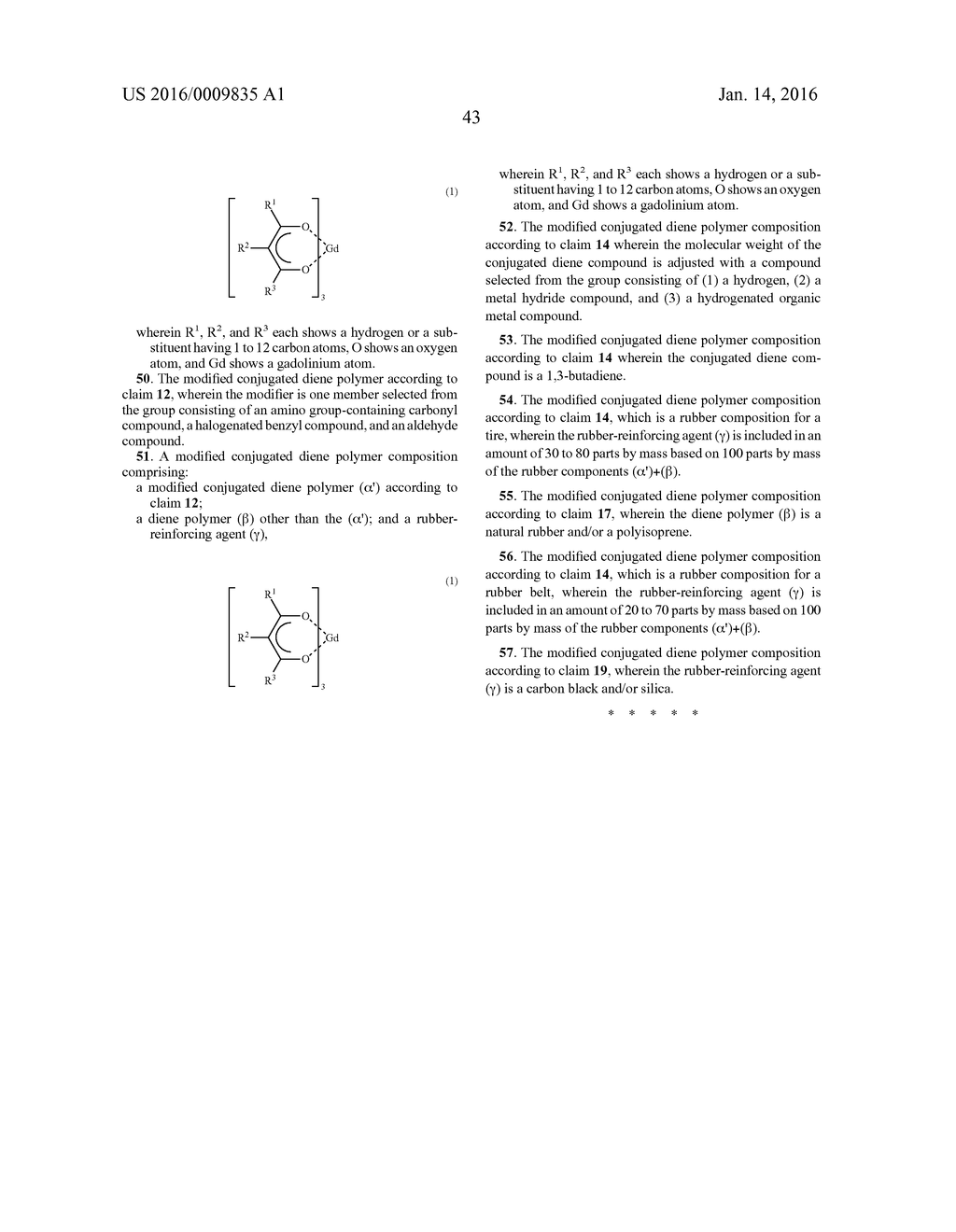 Catalyst for Conjugated Diene Polymerization, Conjugated Diene Polymer and     Modified Conjugated Diene Polymer Produced Using the Same, Production     Methods Thereof, Rubber Composition for Tire, and Rubber Composition for     Rubber Belt - diagram, schematic, and image 45