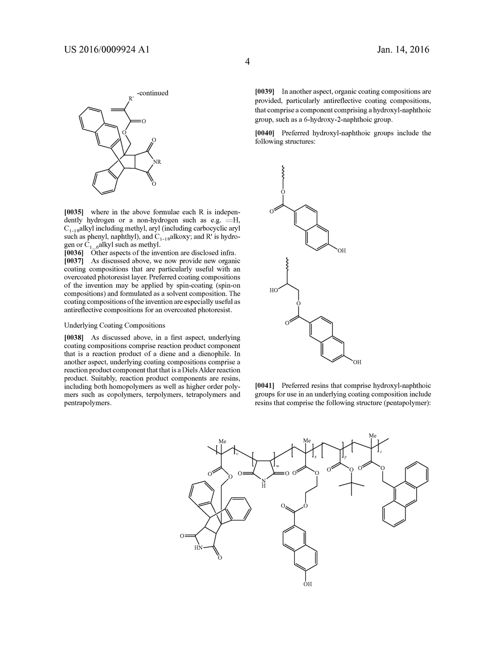 COATING COMPOSITIONS SUITABLE FOR USE WITH AN OVERCOATED PHOTORESIST - diagram, schematic, and image 05