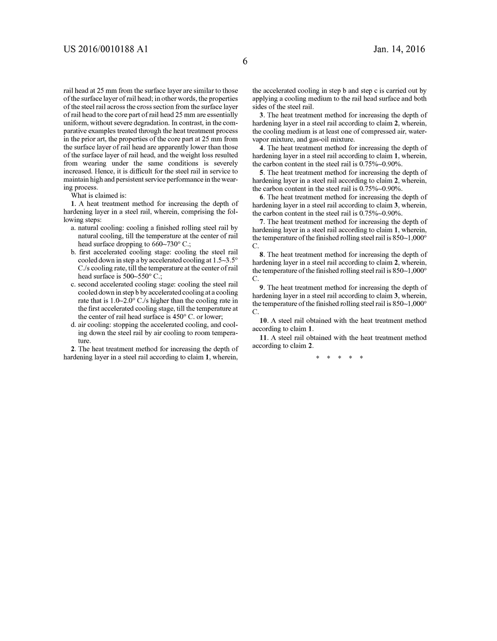 HEAT TREATMENT METHOD FOR INCREASING THE DEPTH OF HARDENING LAYER IN A     STEEL RAIL AND STEEL RAIL OBTAINED WITH THE METHOD - diagram, schematic, and image 07