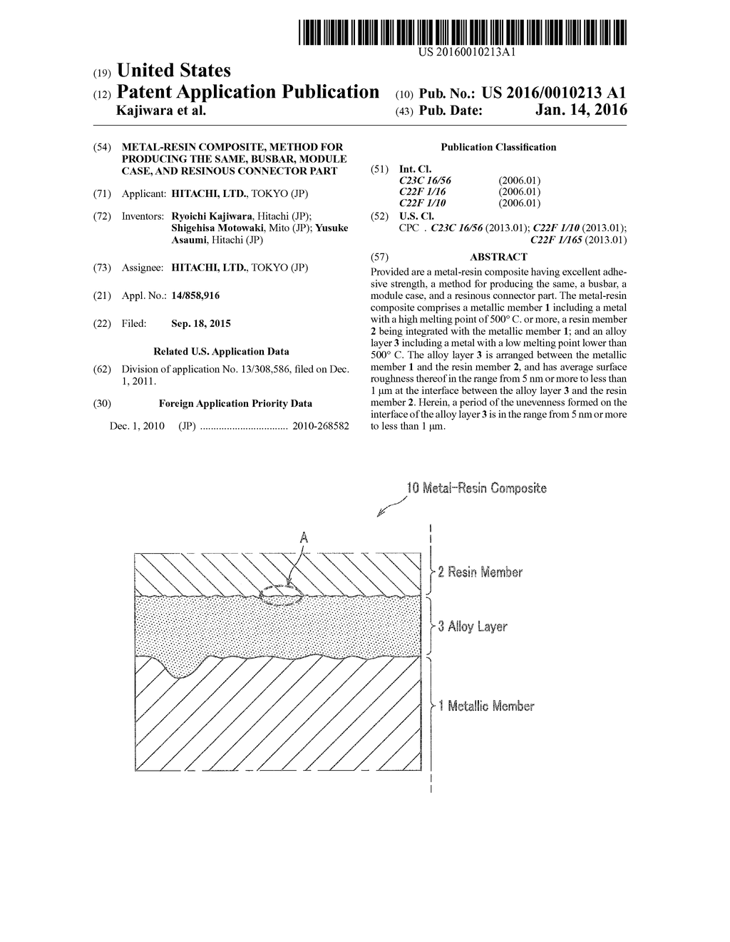 METAL-RESIN COMPOSITE, METHOD FOR PRODUCING THE SAME, BUSBAR, MODULE CASE,     AND RESINOUS CONNECTOR PART - diagram, schematic, and image 01