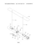 ARRANGEMENT FOR MOUNTING AN ACTUATOR BUTTON ONTO A RAIL OF A WINDOW     COVERING diagram and image