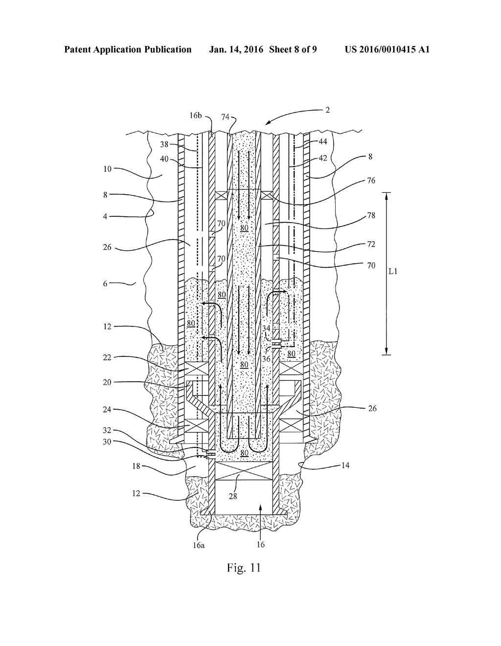 Method for Downhole Cutting of At Least One Line Disposed Outside and     Along a Pipe String in a Well, and Without Simultaneously Severing the     Pipe String - diagram, schematic, and image 09