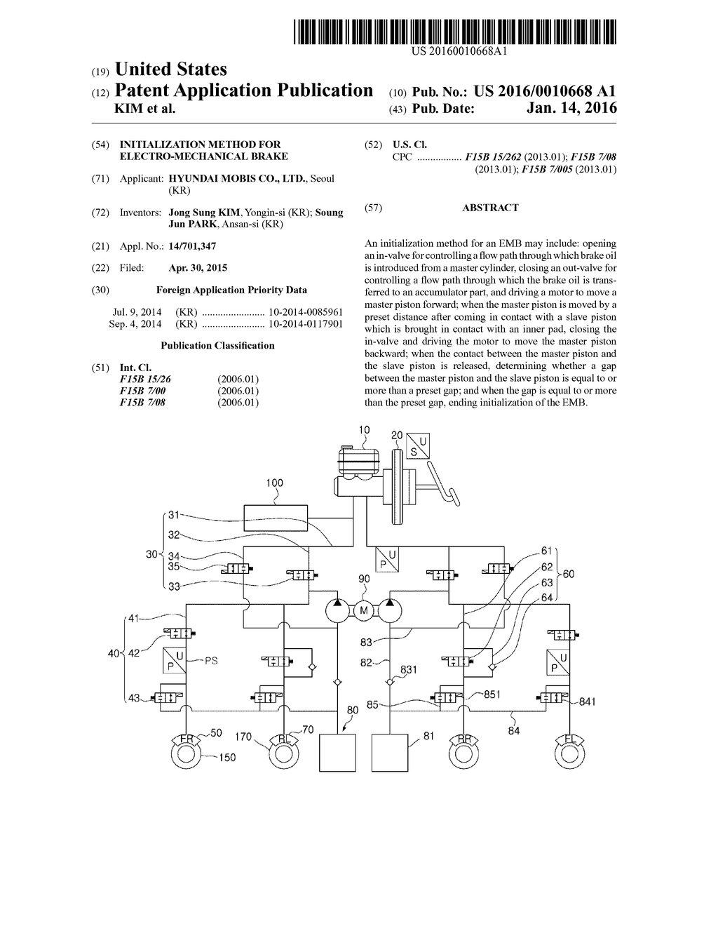 INITIALIZATION METHOD FOR ELECTRO-MECHANICAL BRAKE - diagram, schematic, and image 01