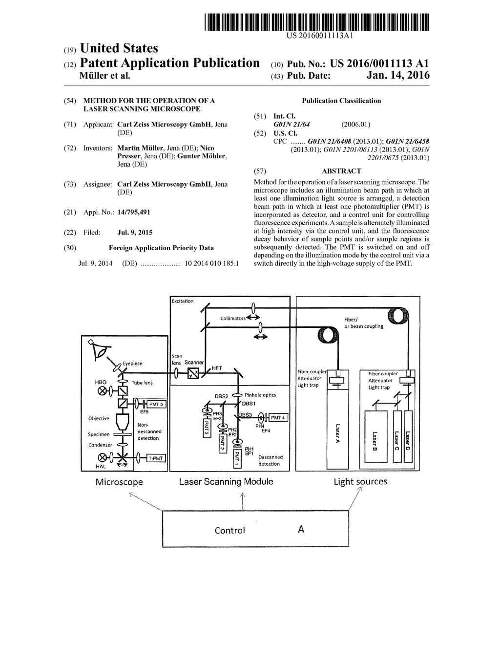 Method for the Operation of a Laser Scanning Microscope - diagram, schematic, and image 01