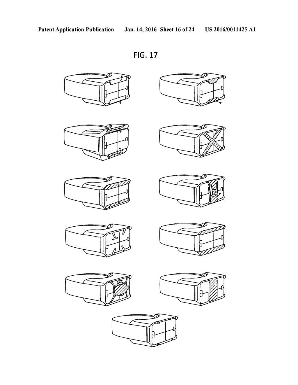 METHOD AND SYSTEM FOR REDUCING MOTION BLUR WHEN EXPERIENCING VIRTUAL OR     AUGMENTED REALITY ENVIRONMENTS - diagram, schematic, and image 17