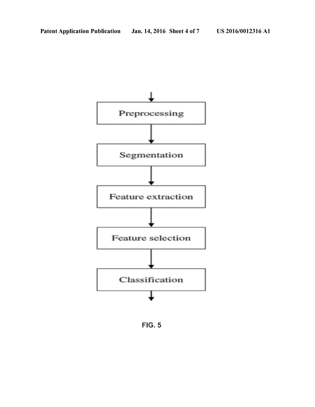 METHOD, SYSTEM AND COMPUTER PROGRAM PRODUCT FOR BREAST DENSITY     CLASSIFICATION USING FISHER DISCRIMINATION - diagram, schematic, and image 05