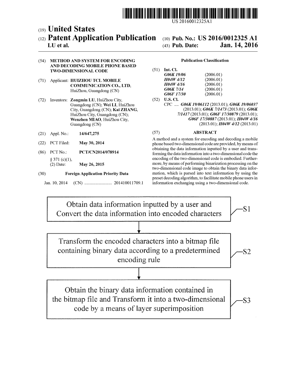 METHOD AND SYSTEM FOR ENCODING AND DECODING MOBILE PHONE BASED     TWO-DIMENSIONAL CODE - diagram, schematic, and image 01