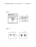 METHOD OF AND APPARATUS FOR GENERATING IMAGE THAT INDUCES EYE BLINKING OF     USER, AND COMPUTER-READABLE RECORDING MEDIUM THEREFOR diagram and image