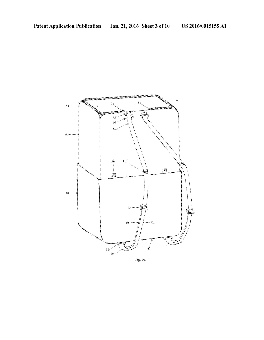 Multi-purpose Convertible Backpack System - Flipper Bag - diagram, schematic, and image 04