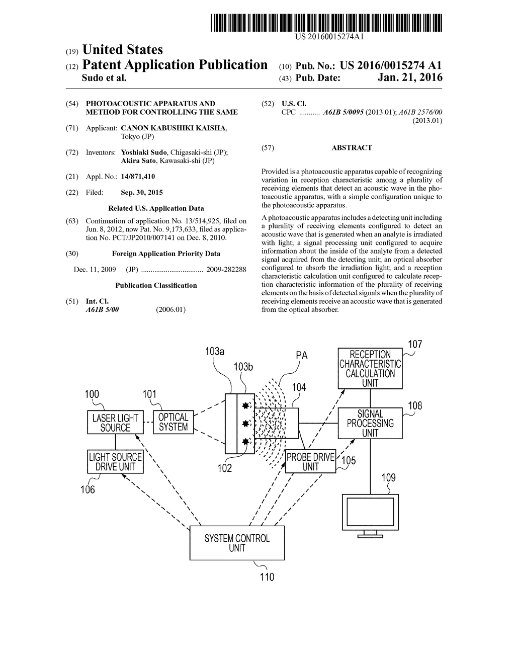 PHOTOACOUSTIC APPARATUS AND METHOD FOR CONTROLLING THE SAME - diagram, schematic, and image 01