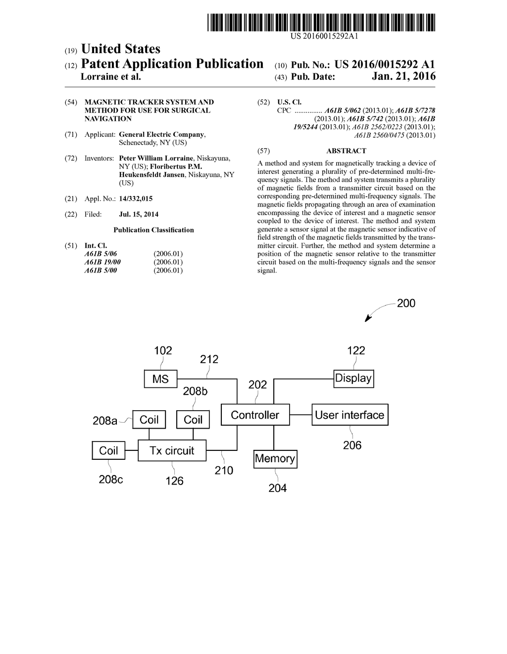 MAGNETIC TRACKER SYSTEM AND METHOD FOR USE FOR SURGICAL NAVIGATION - diagram, schematic, and image 01