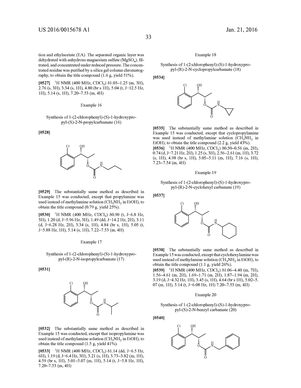 Phenyl Carbamate Compound and a Composition for Preventing or Treating a     Psychiatric Disorder Comprising the Same - diagram, schematic, and image 34