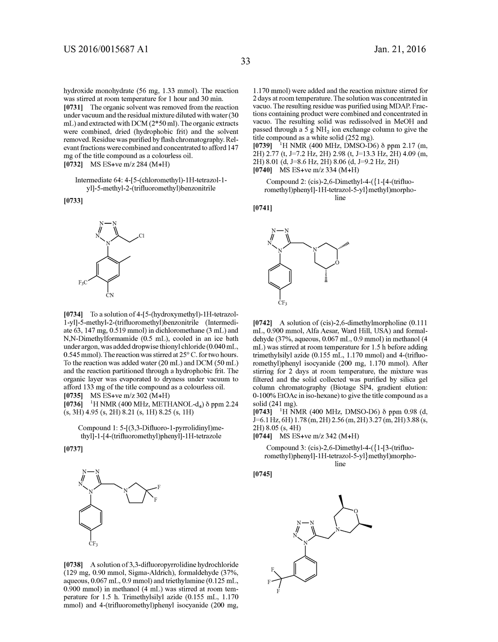 TETRAZOLE COMPOUNDS AS CALCIUM CHANNEL BLOCKERS - diagram, schematic, and image 34