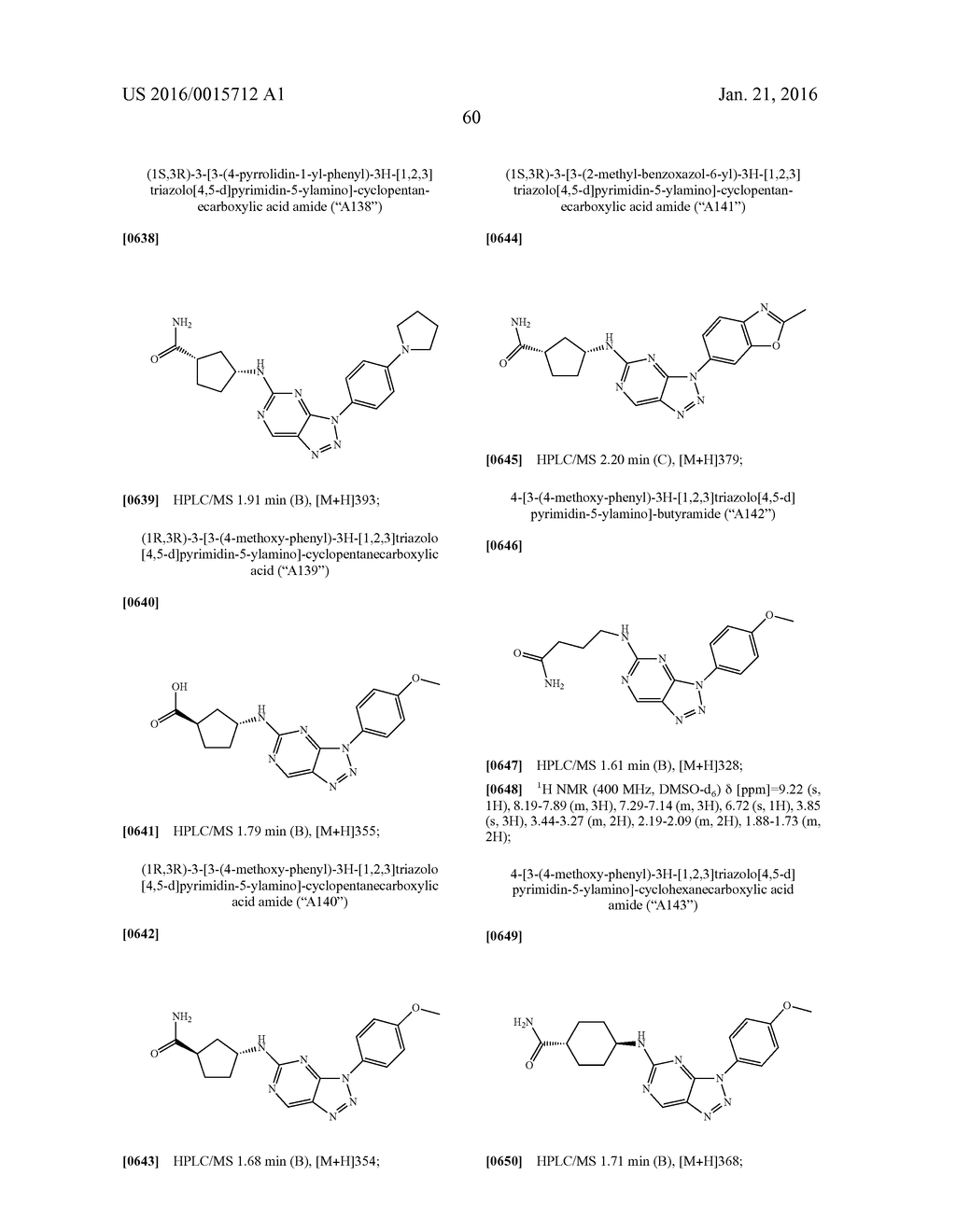 Triazolo[4,5-d]pyrimidine derivatives - diagram, schematic, and image 61