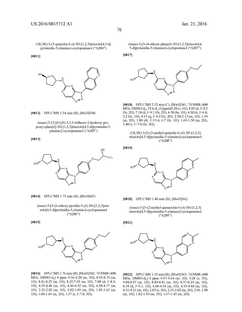 Triazolo[4,5-d]pyrimidine derivatives - diagram, schematic, and image 77