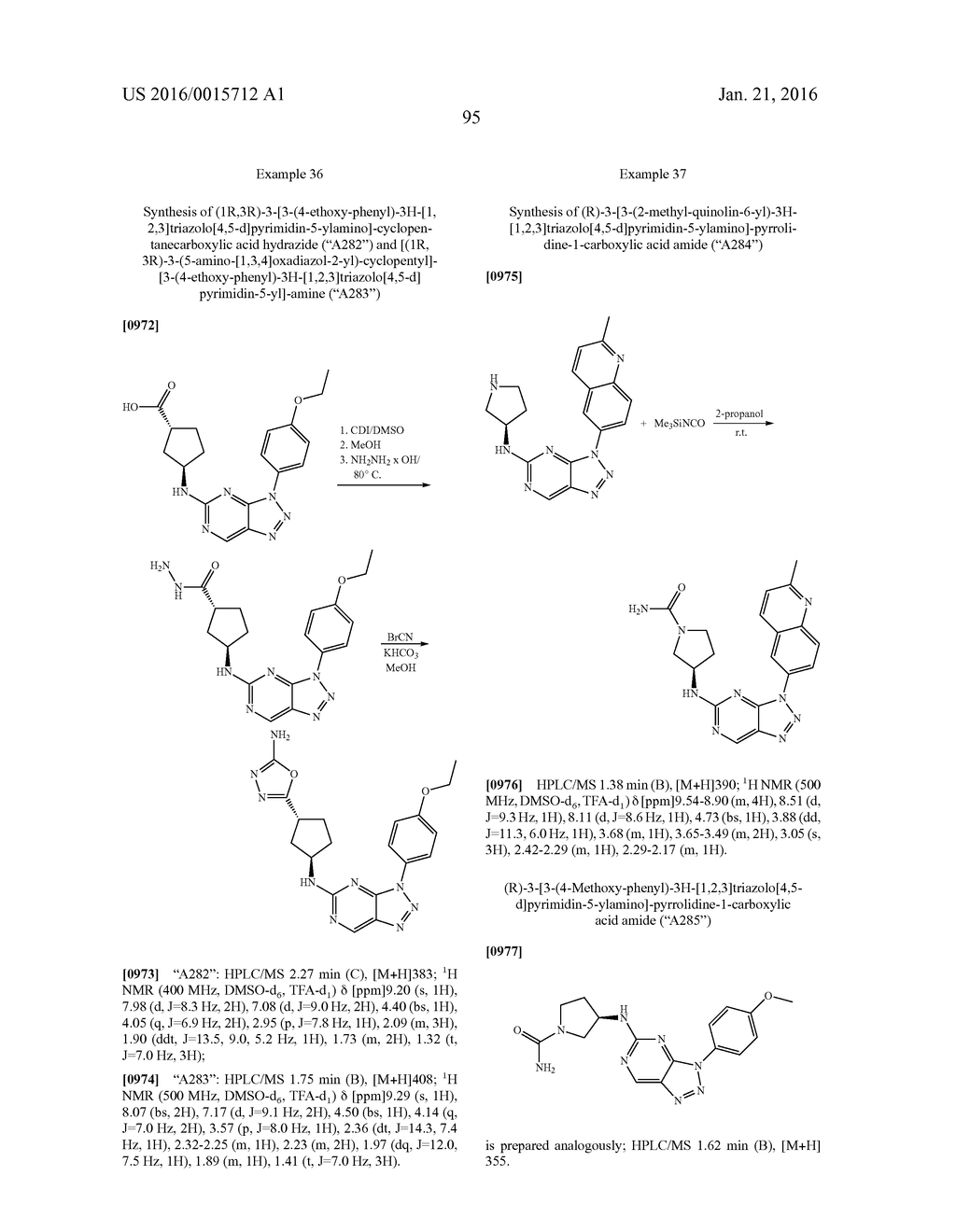 Triazolo[4,5-d]pyrimidine derivatives - diagram, schematic, and image 96