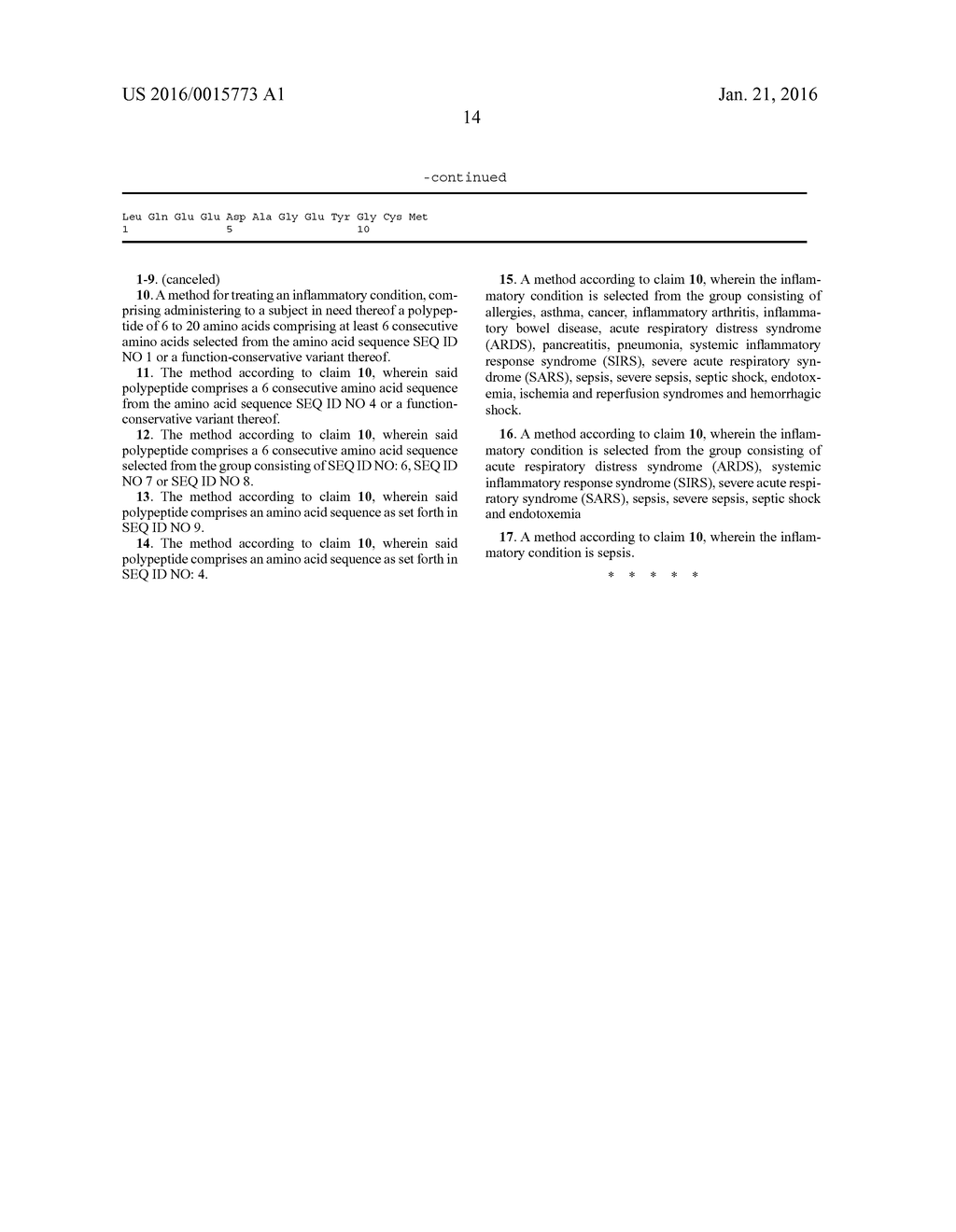 INHIBITING PEPTIDES DERIVED FROM TREM-LIKE TRANSCRIPT 1 (TLT-1) AND USES     THEREOF - diagram, schematic, and image 26