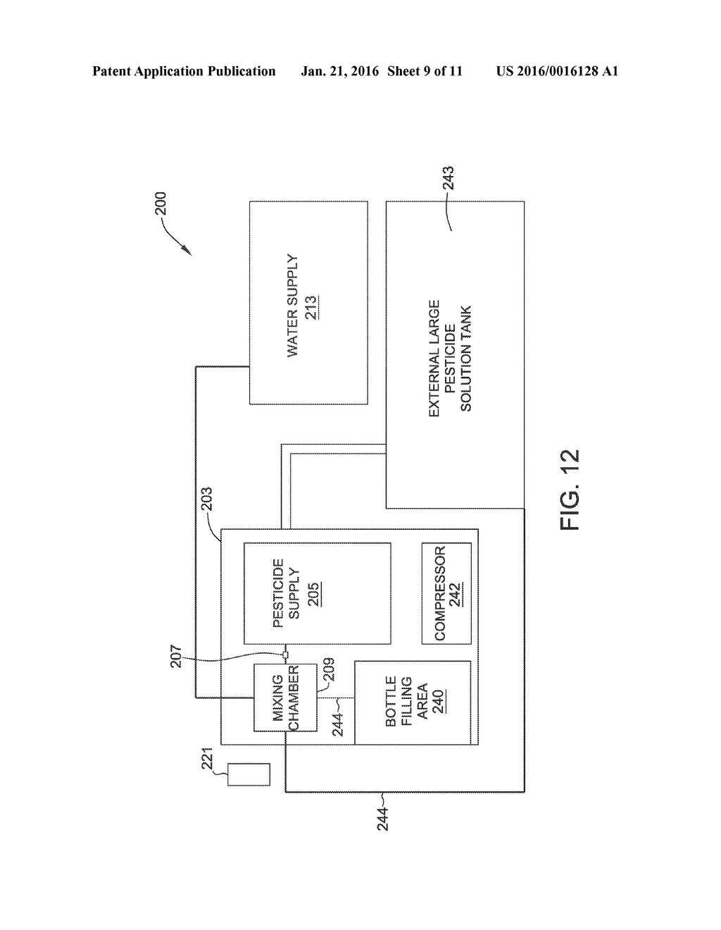 Automated Pesticide Mixing And Dispensing System And Method Of Use - diagram, schematic, and image 10