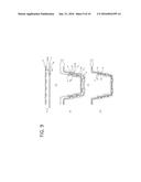 COMPOSITE STRUCTURE FORMED OF FIBER REINFORCED PLASTIC SHEET AND METALLIC     SHEET, AND MANUFACTURING METHOD THEREOF diagram and image