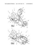 FIXATION DEVICE COMPRISING A TOGGLE JOINT, FOR AN AIRCRAFT SEAT diagram and image