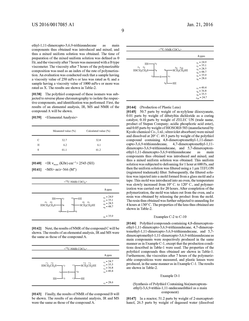 METHOD FOR PRODUCING POLYTHIOL COMPOUND, POLYMERIZABLE COMPOSITION FOR     OPTICAL MATERIAL, AND USES THEREOF - diagram, schematic, and image 10