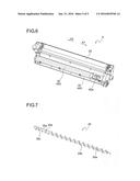 DEVELOPING DEVICE INCLUDING A DEVELOPER FEEDING MEMBER HAVING A ROTARY     SHAFT, A FIRST TRANSPORT BLADE FOR STIRRING AND TRANSPORTING DEVELOPER, A     BLOCKING PORTION FOR BLOCKING THE DEVELOPER, A PADDLE EXTENDING PARALLEL     TO THE ROTARY SHAFT, AND A SECOND TRANSPORT BLADE FOR TRANSPORTING THE     DEVELOPER IN THE OPPOSITE DIRECTION TO THE FIRST TRANSPORT BLADE, AND     IMAGE FORMING APPARATUS THEREWITH diagram and image