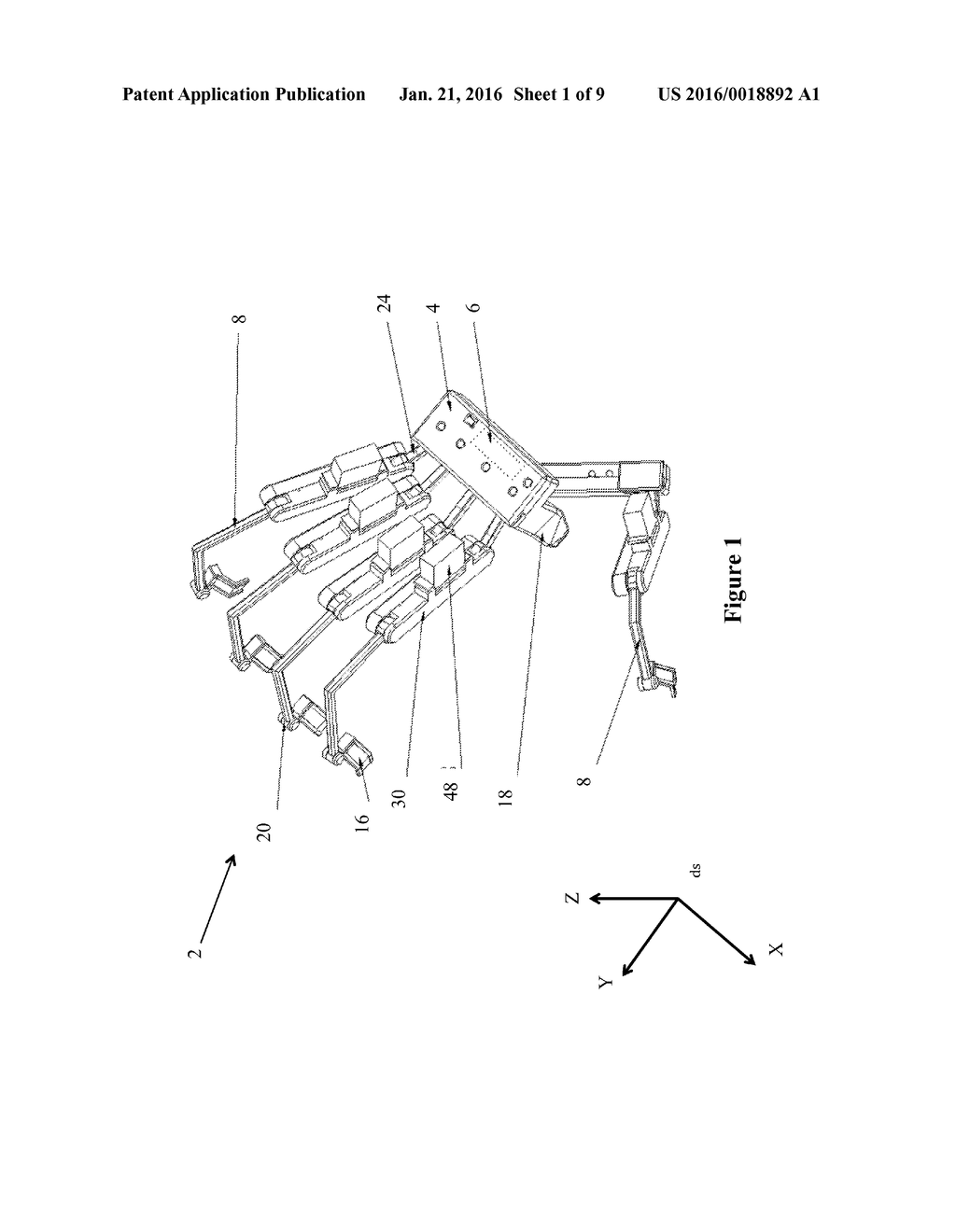 HAND MOTION-CAPTURING DEVICE WITH FORCE FEEDBACK SYSTEM - diagram, schematic, and image 02