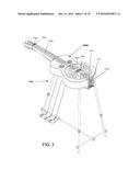 Transformable stand with an improved foot operated pitch changing     mechanism for stringed instruments diagram and image