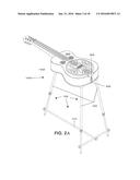 Transformable stand with an improved foot operated pitch changing     mechanism for stringed instruments diagram and image