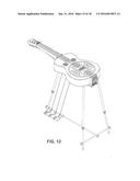 Transformable stand with an improved foot operated pitch changing     mechanism for stringed instruments diagram and image