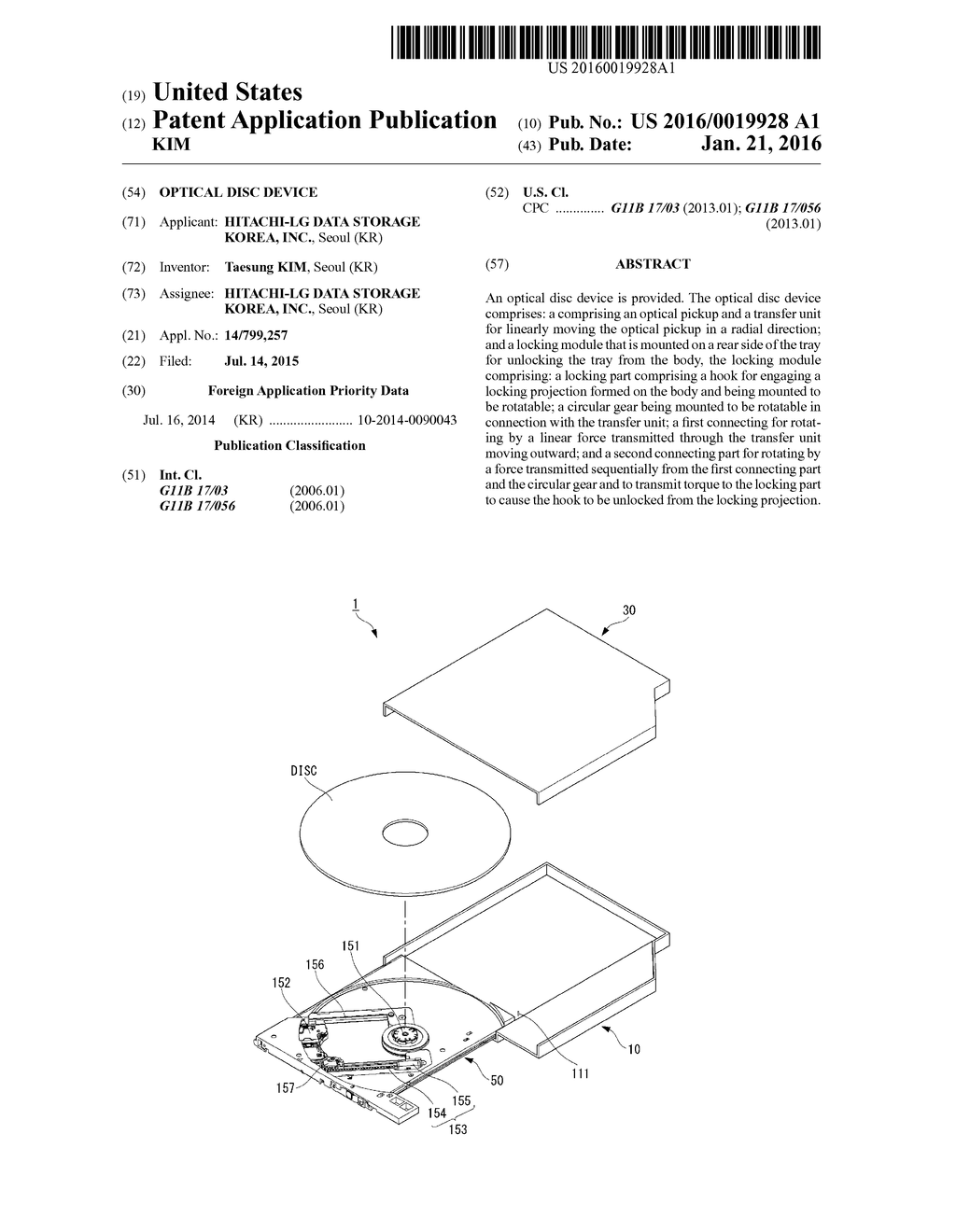 OPTICAL DISC DEVICE - diagram, schematic, and image 01