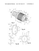 ELECTRICAL MACHINE ROTOR PROVIDED WITH AT LEAST ONE  HOOP FOR RETENTION OF     THE CHIGNONS OF THE WINDING, AND CORRESPONDING ELECTRICAL MACHINE diagram and image