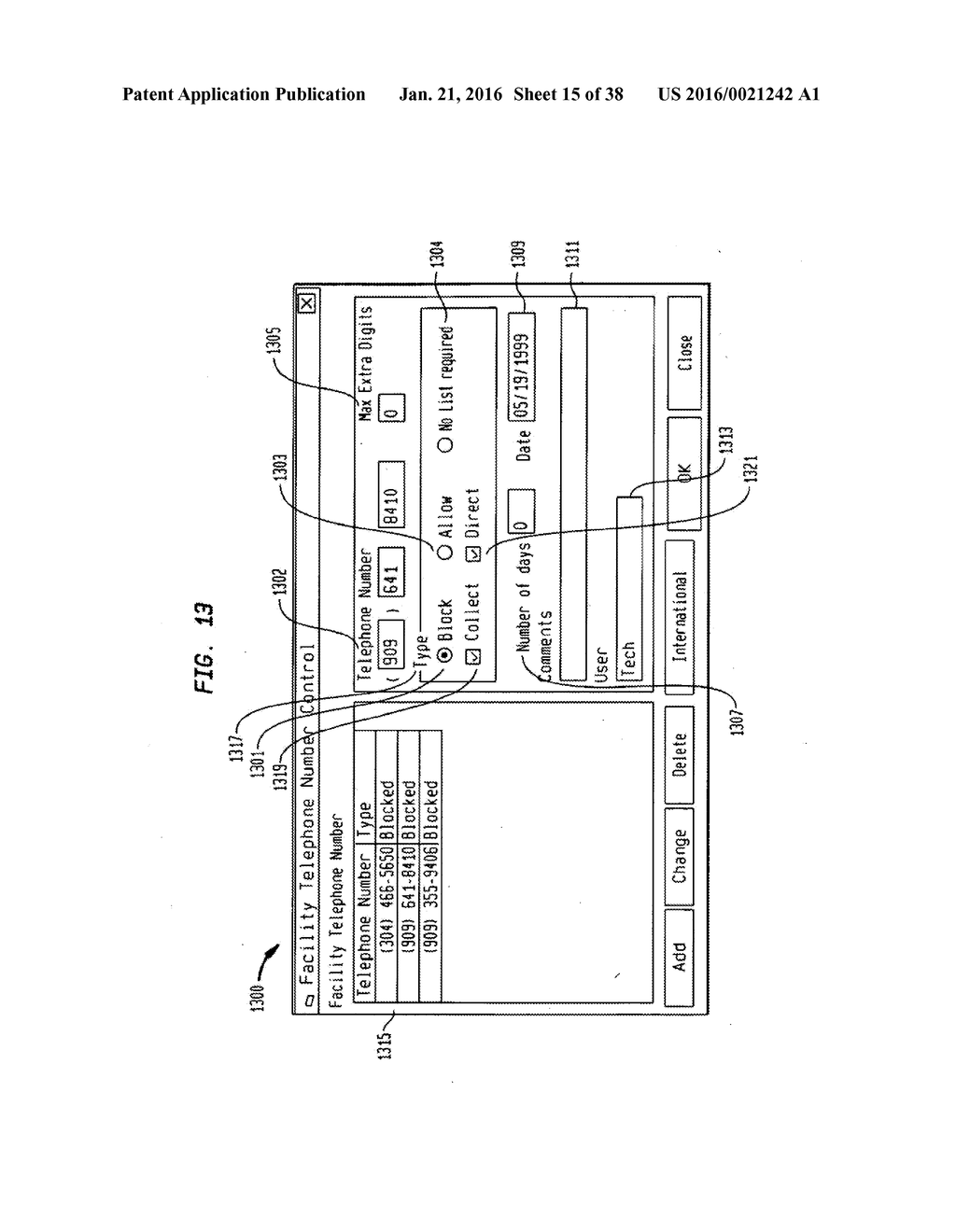 TELECOMMUNICATION CALL MANAGEMENT AND MONITORING SYSTEM WITH VOICEPRINT     VERIFICATION - diagram, schematic, and image 16