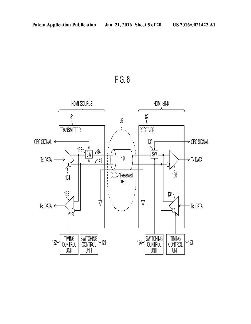 COMMUNICATION SYSTEM, TRANSMITTER, RECEIVER, COMMUNICATION METHOD,     PROGRAM, AND COMMUNICATION CABLE - diagram, schematic, and image 06