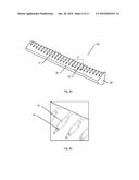 Molded Cosmetic Applicators With Perforated Bristles And Mold Therefor diagram and image