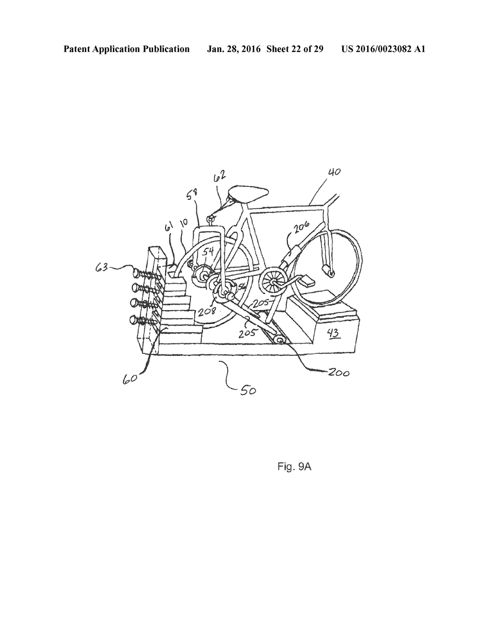 Bicycle Trainer with Variable Magnetic Resistance to Pedaling - diagram, schematic, and image 23