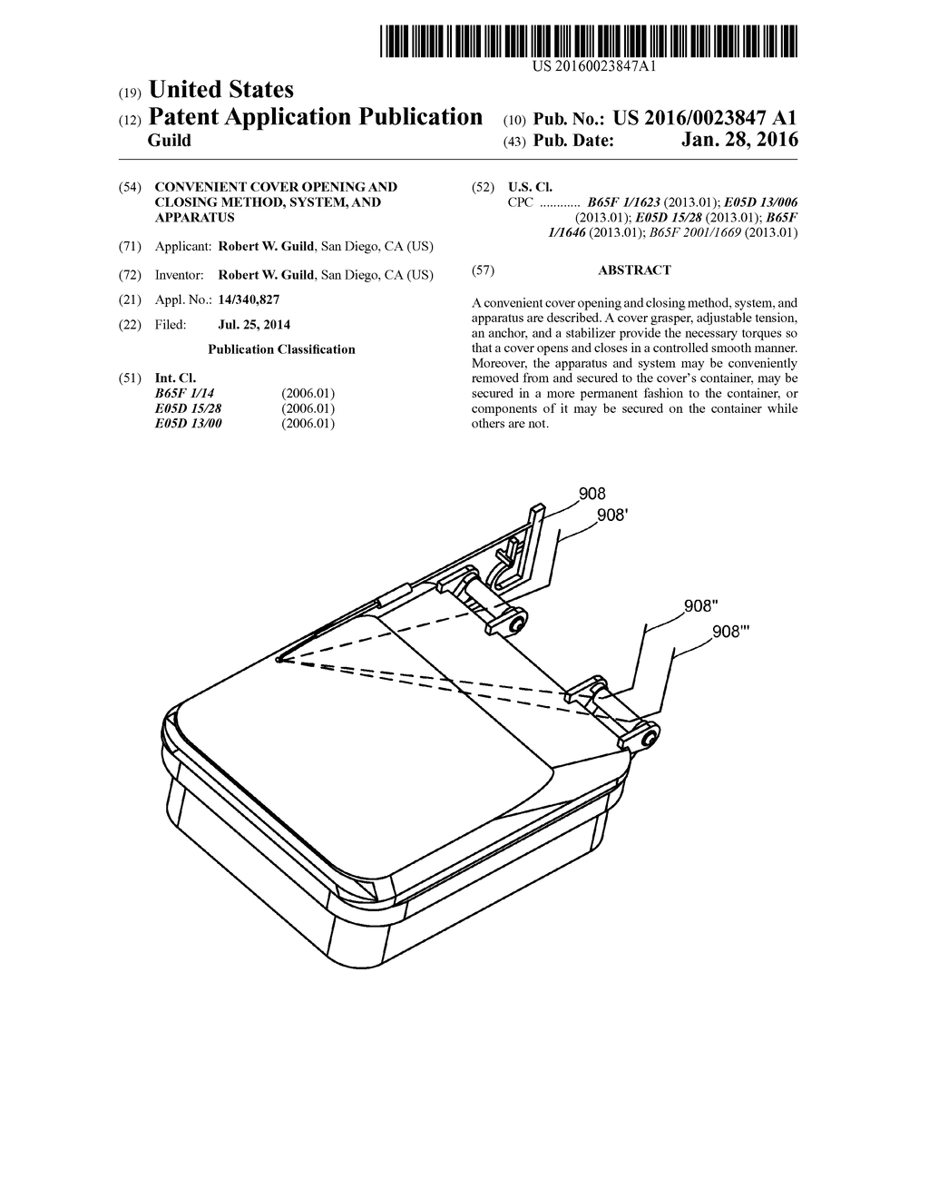 Convenient Cover Opening and Closing Method, System, and Apparatus - diagram, schematic, and image 01