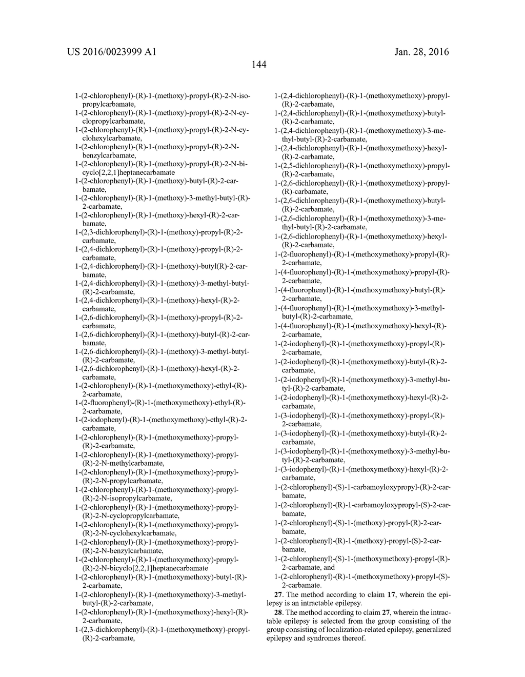PHENYL ALKYL CARBAMATE COMPOUNDS FOR USE IN PREVENTING OR TREATING     EPILEPSY OR EPILEPSY-RELATED SYNDROME - diagram, schematic, and image 145