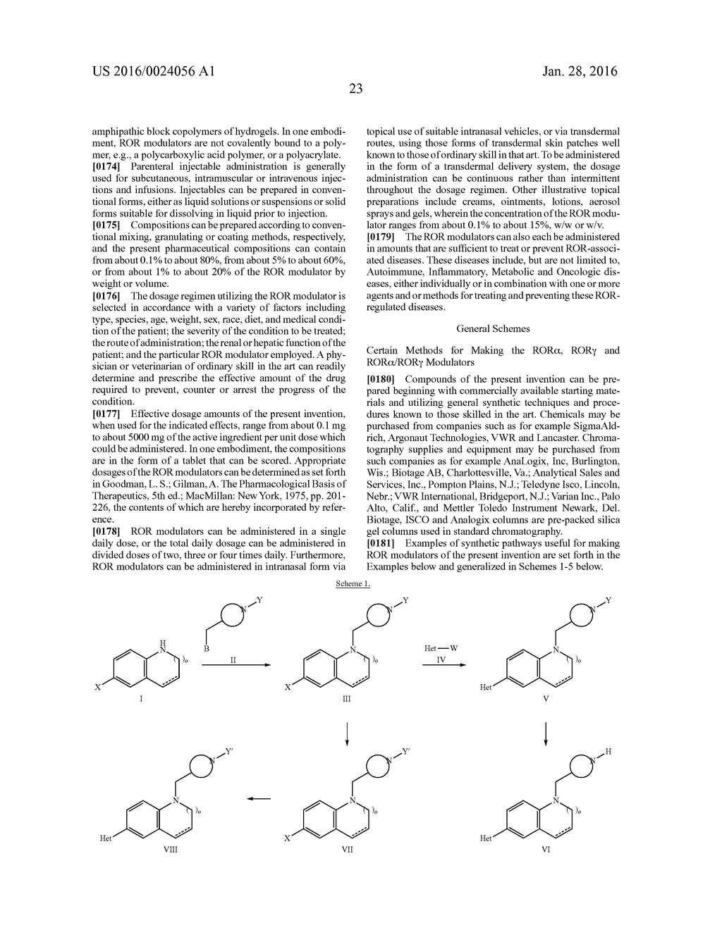 SULFONAMIDE RETINOIC ACID RECEPTOR-RELATED ORPHAN RECEPTOR MODULATORS AND     USES THEREOF - diagram, schematic, and image 24