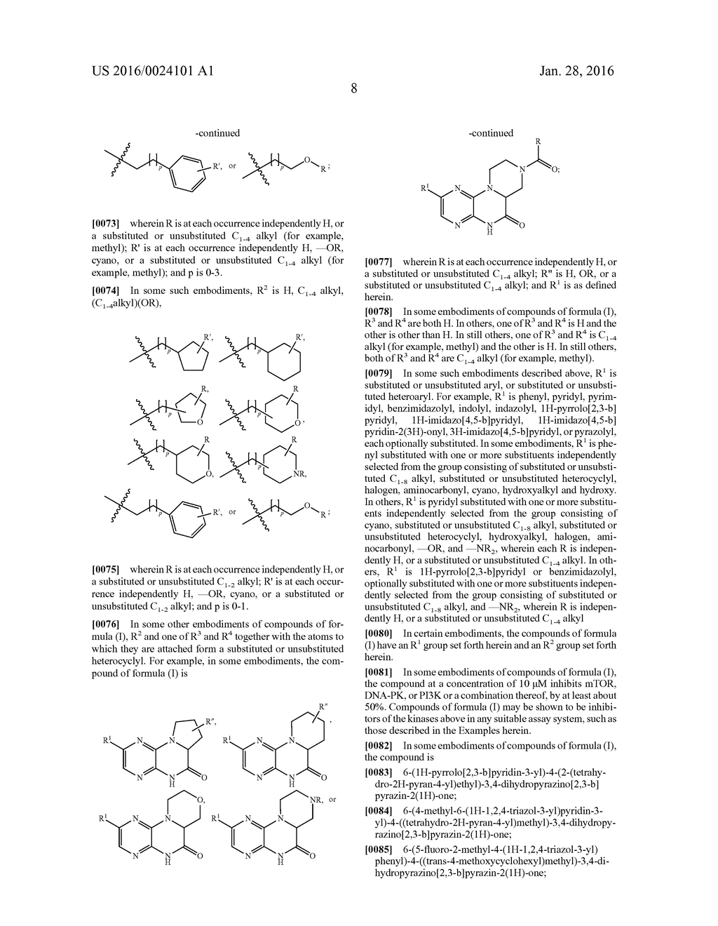 PYRAZINO[2,3-b]PYRAZINE mTOR KINASE INHIBITORS FOR ONCOLOGY INDICATIONS     AND DISEASES ASSOCIATED WITH THE mTOR/PI3K/AKT PATHWAY - diagram, schematic, and image 09