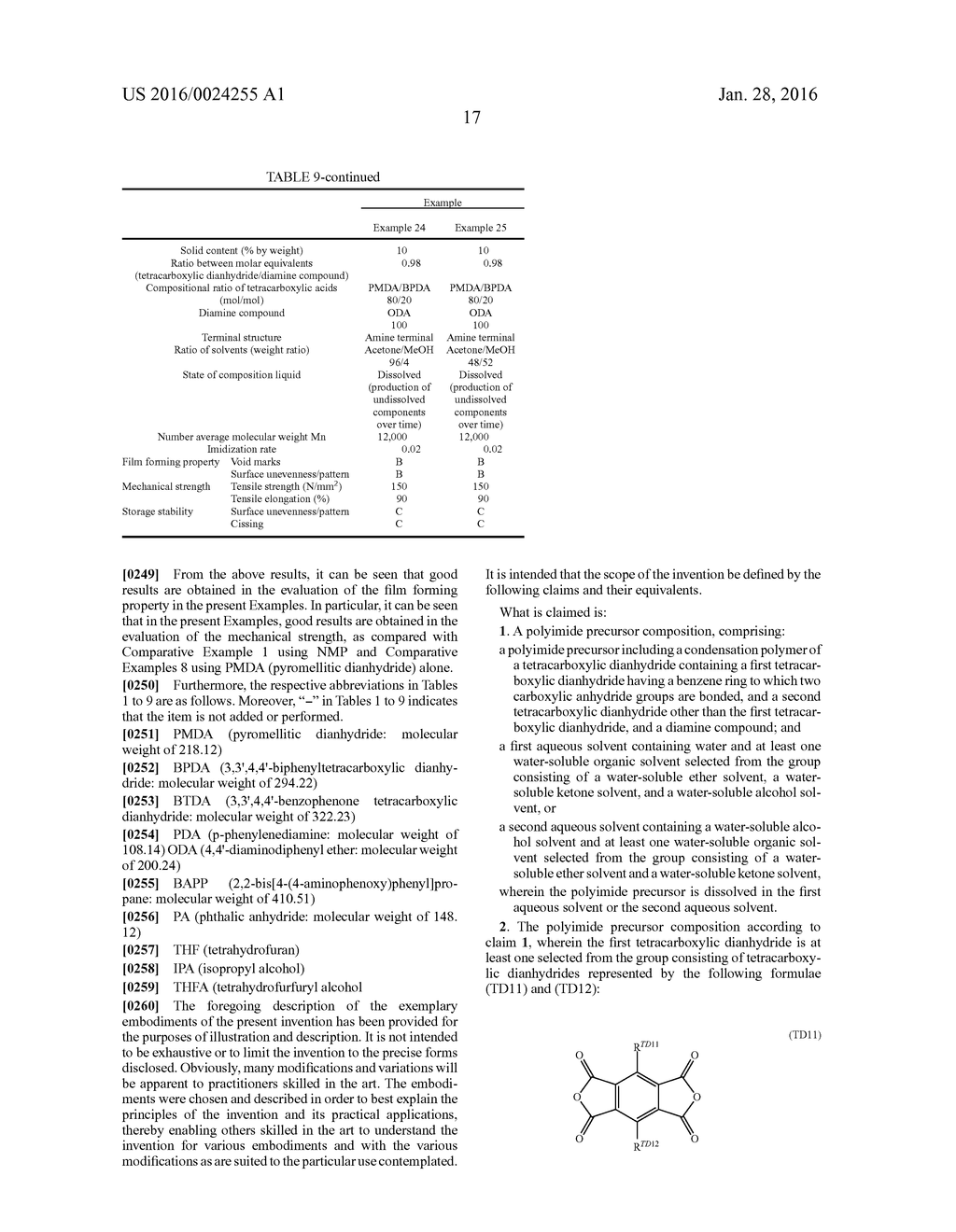 POLYIMIDE PRECURSOR COMPOSITION, METHOD FOR PREPARING POLYIMIDE PRECURSOR,     POLYIMIDE MOLDED ARTICLE, AND METHOD FOR PREPARING POLYIMIDE MOLDED     ARTICLE - diagram, schematic, and image 18