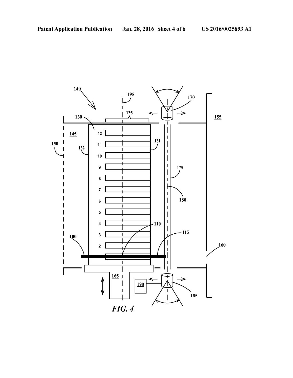 METHOD AND APPARATUS FOR CALIBRATING SENSORS THAT DETECT WAFER PROTRUSION     FROM A WAFER CASSETTE - diagram, schematic, and image 05